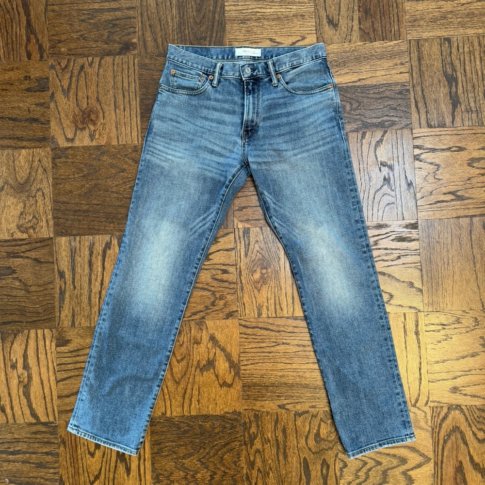 GAP Men’s Straight Fit Jeans 31 x 32 Like New EUC Medium Blue GapFlex